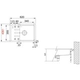 Franke 114.0661.515 Malta BSG 611-62 pomivalno korito iz umetnega kamna | Shoptok.si