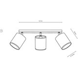  Spot-Light 56744374 - Reflektorsko svetlo APRILLIA 3xE27/25W/230V hrast bela | Eponuda.com