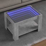  Stolić za kavu LED siva boja betona 73x53x45 cm drveni | shoptok.hr