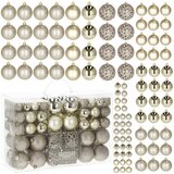 springos Božične bombice 100 enot. Set božičnih okraskov 6/4/3 cm v zlati barvi., (21637869) | Shoptok.si