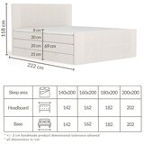 Maison de Rêve Bež boxspring krevet s prostorom za odlaganje 180x200 cm Bergamo – | shoptok.hr