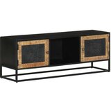 vidaXL TV omarica 110x30x40 cm trden mangov les in železo Cene