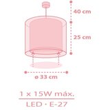Dalber 41762S - Dečiji luster KAWAII FRIENDS 1xE27/15W/230V ružičasta | Eponuda.com