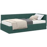  Kutni krevetni okvir s madracem 2 kom. Tamnozelena 100 x 200 cm | Shoptok.si