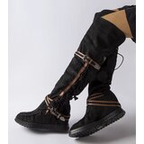 Gemre Black wedge boots Novella Cijene