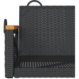  Klupa za ljuljanje crna 63 x 62 x 40 cm od poliratana | shoptok.hr