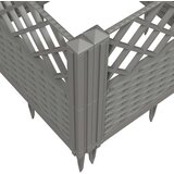  Cvetlično korito z zatiči svetlo sivo 123,5x43,5x43,5cm PP | Shoptok.si