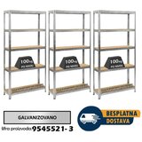  Komplet od 3 police 180x100x30cm 5x100kg galva | ePonuda.com