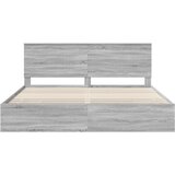  Krevetna konstrukcija Siva Sonoma 200 x 200 cm Inženjersko Drvo | shoptok.hr