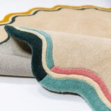 Flair Rugs Ročno tkana volnena okrogla preproga v naravni barvi ø 180 cm Leo Scallop – | Shoptok.si
