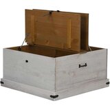 vidaXL Skrinja za shranjevanje HALDEN bela 91x91x47cm Masivni les, bor | Shoptok.si