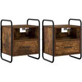  Viseći Noćni Ormar 2 kom. Dimljeni hrast 40 x 30 x 50 cm | shoptok.hr