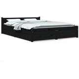  Posteljni okvir s predali črn 140x190 cm, (20644269) | Shoptok.si