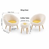 Atelier Del Sofa fotelje i tabure lida wellsoft white yellow | Eponuda.com