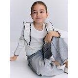 Reserved Bluza s volanima - krem | shoptok.hr