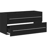 Ormarić za umivaonik u kupaonici crni hrast 100x38,5x48 cm inženjerski drvo | shoptok.hr