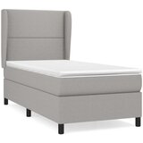  Box spring postelja z vzmetnico svetlo siva 90x200 cm blago, (20892674) | Shoptok.si
