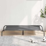 vidaXL dvignjena pasja postelja siva 130x80x20 cm tekstilen in jeklo Cene