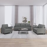  3-dijelni set sofa s jastucima tamnosivi od tkanine Cijene