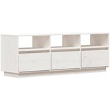 Maison Chic TV omarica - TV stojalo - Televizijska omarica bela 140x37x50 cm trdna borovina, (21700863) Cene