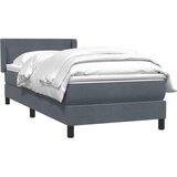 Box Spring krevet s madracem tamno sivi 80x210 cm baršun | shoptok.hr