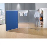 magnetoplan Predelna stena, polikarbonatna šipa z letvijo magnetowand®, VxŠxG 1800 x 1000 x 350 mm | Shoptok.si