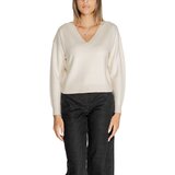 Vero_Moda Puloverji VMGOLD LINK LS V 10311403 Bela Cene