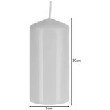 ISO TRADE bijele cilindrične svijeće 10 x 5 cm, set od 8 komada | shoptok.hr