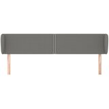  Uzglavlje s ušima tamnosivo 203x23x78/88 cm od tkanine | shoptok.hr