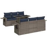  7-dijelni set vrtnih sofa od poliratana s jastucima sivi bagrem | Eponuda.com