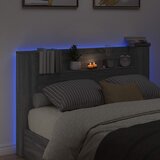  Krevetna ploča s LED-om Zidne Sivi Sonoma 160 x 16,5 x 103,5 cm | shoptok.hr