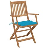  Sklopive vrtne stolice s jastucima 4 kom masivno bagremovo drvo | shoptok.hr