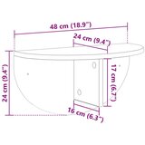  Polica na zidu Zidne 2 pcs Betonski sivi 38 x 19 x 19 cm | shoptok.hr