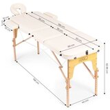 Modern Home Drveni masažni i rehabilitacioni sto, 3-sekcioni, sklopivi u kofer + torba | ePonuda.com