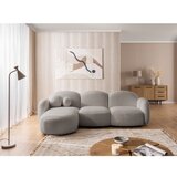 Ropez Siva kotna sedežna garnitura iz tkanine bouclé (levi kot/z ležalnikom) Orbit – | Shoptok.si