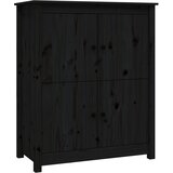 The Living Store Komoda črna 83x41,5x100 cm trdna borovina - Komoda, (21503376) | Shoptok.si