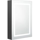  LED kupaonski ormarić s ogledalom sivi 50 x 13 x 70 cm | shoptok.hr