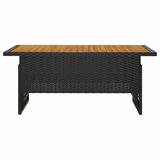  Vrtni stol crni 100x50x43/63 cm od drva bagrema i poliratana | Eponuda.com