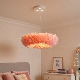 Brilagi LED luster na sajli FEATHER 3xE27/40W/230V + 3xLED/3W prečnika 50 cm ružičasta | Eponuda.com