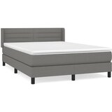 Maison Chic Box spring postelja - Vzmetna postelja z vzmetnico temno siva 140x200 cm blago SL20913, (21893009) | Shoptok.si