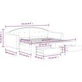  Izvlečna dnevna postelja s predali taupe 90x200 cm blago, (20937750) | Shoptok.si