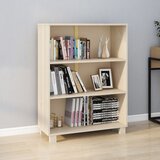 vidaXL knjižna omara medeno rjava 85x35x112 cm trdna borovina Cene