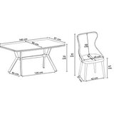 Hanah home trpezarijski set, 7 dijelova, siva | Eponuda.ba