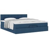  Otomanski krevet s madracem plavi 200x200 cm tkanine | Eponuda.com