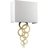 Elstead Lighting Elstead Stenska svetilka Rosa Medium z 1 svetlobo, starana medenina, senčnik iz umetne svile v slonokoščeni barvi, (22098959) | Shoptok.si