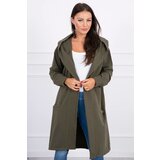 Kesi Oversize khaki cape with hood