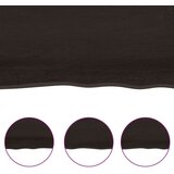  Stenska polica temno rjava 80x10x6 cm trdna hrastovina | Shoptok.si