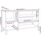 Ormarić za cipele bijeli 102 x 36 x 60 cm od konstruiranog drva | shoptok.hr