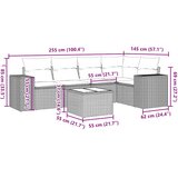  6-dijelni set vrtnih sofa od poliratana s jastucima svjetlosivi | shoptok.hr