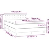  Krevet s oprugama i madracem tamnosivi 140x190 cm od tkanine | shoptok.hr